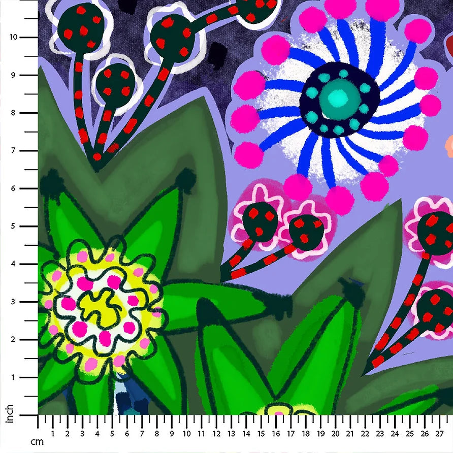 Miss Moresby - Cotton Sateen - Neon Sea