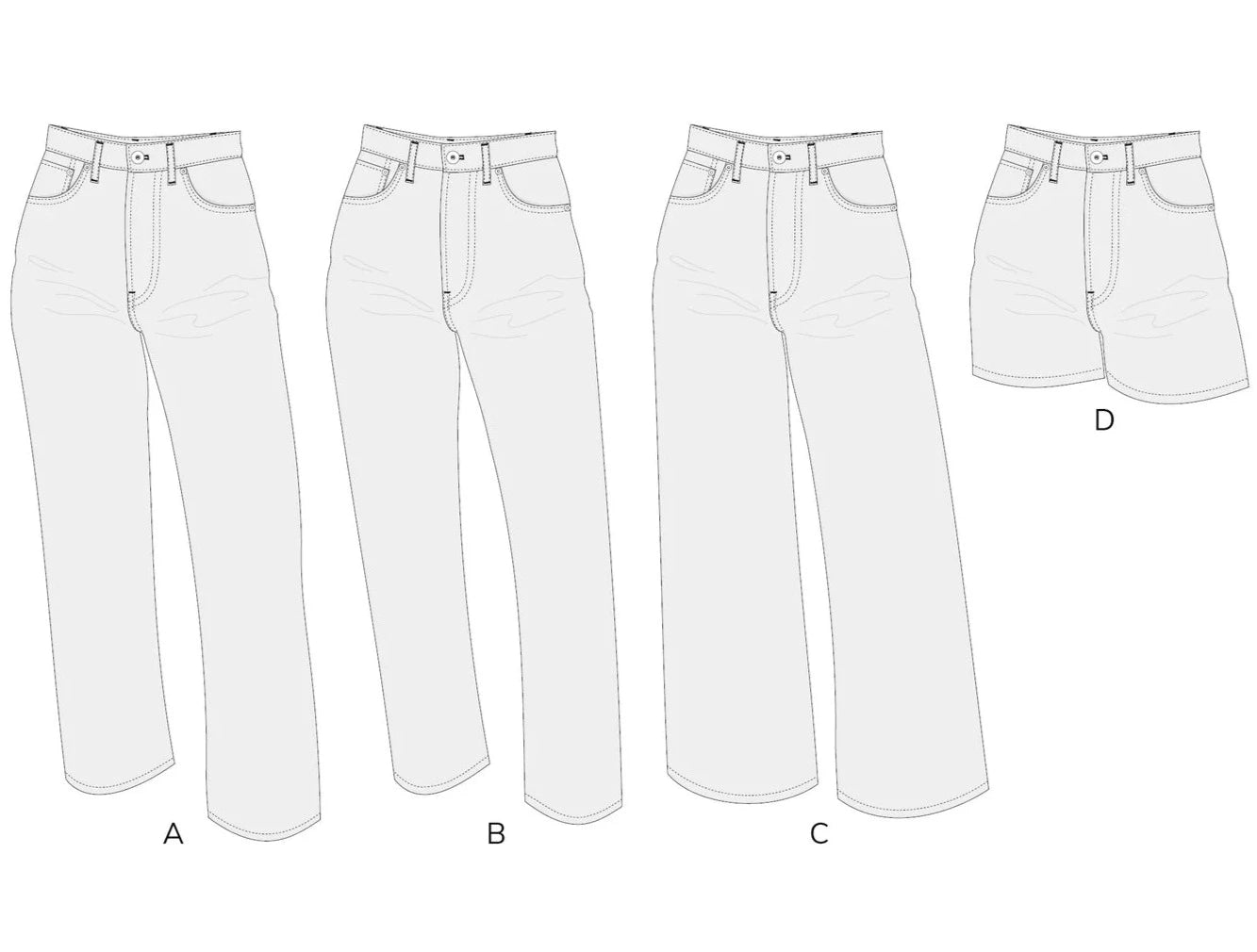 PDF Pattern - Helene Selvedge Jeans | Anna Allen Clothing