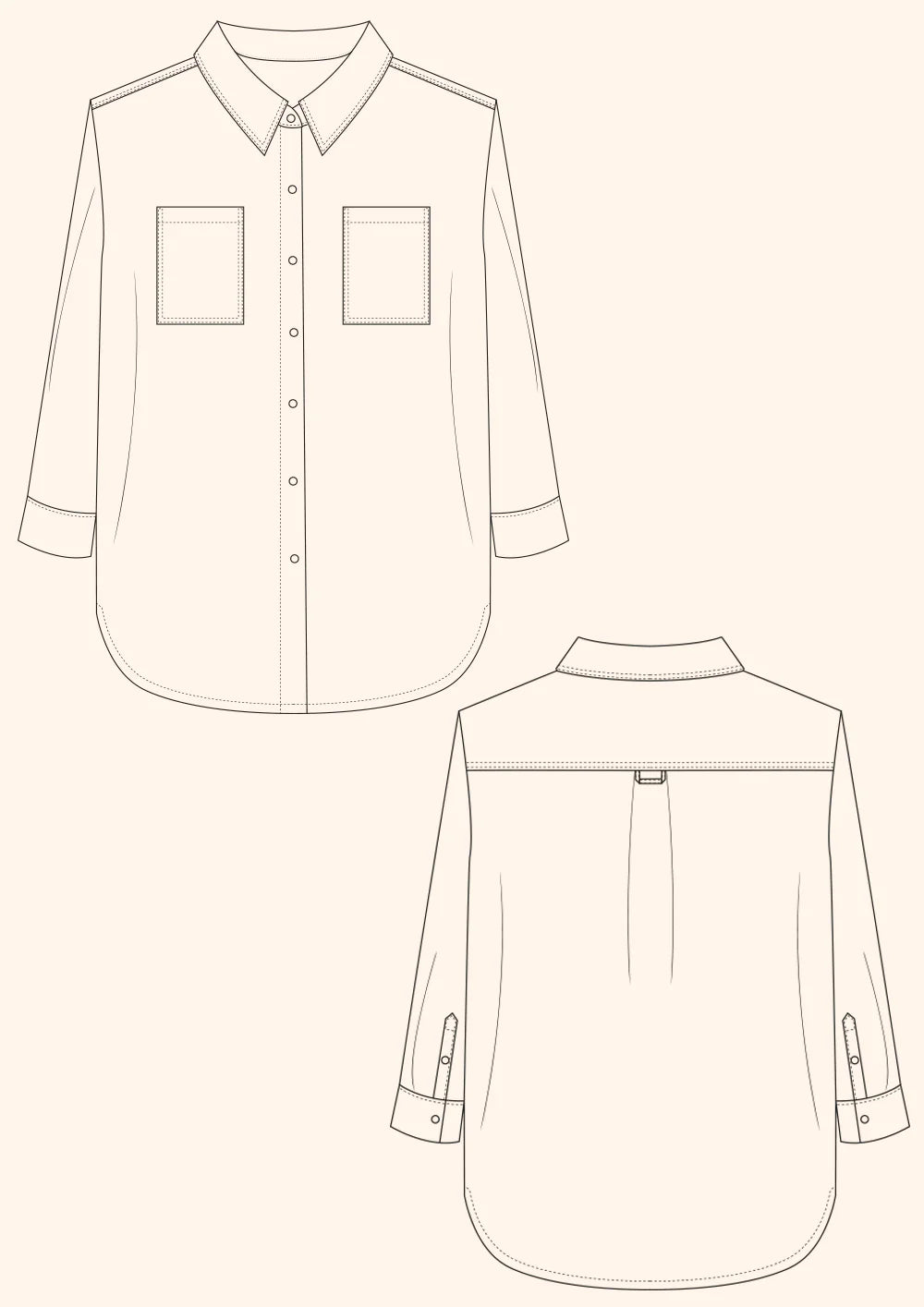 PDF Pattern - Unisex Shirt | The Modern Sewing Co.