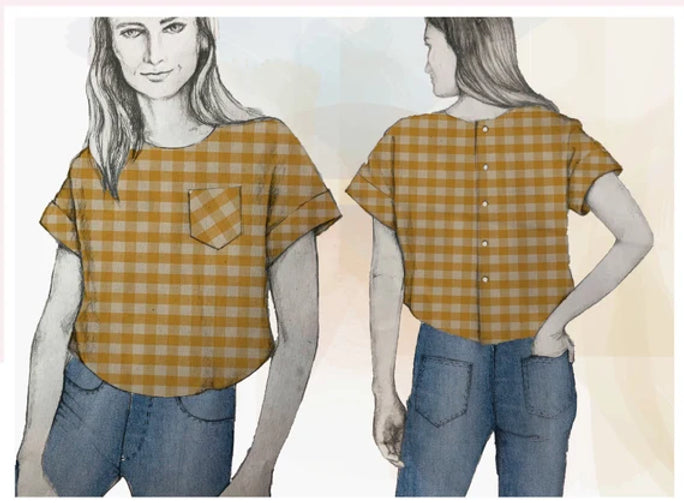 PDF Pattern - Bowery Top | French Navy