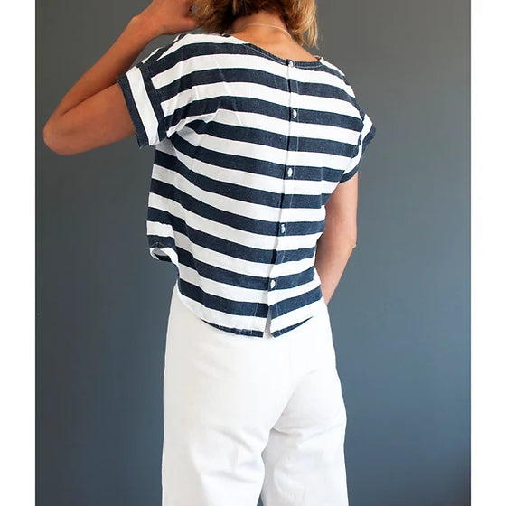 PDF Pattern - Bowery Top | French Navy