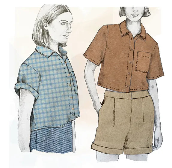 PDF Pattern - Seneca Shirt | French Navy
