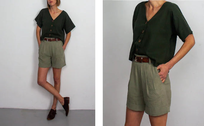 PDF Pattern - Xanele Shorts | French Navy