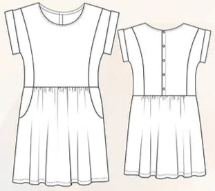 PDF Pattern - Forsythe Dress | French Navy