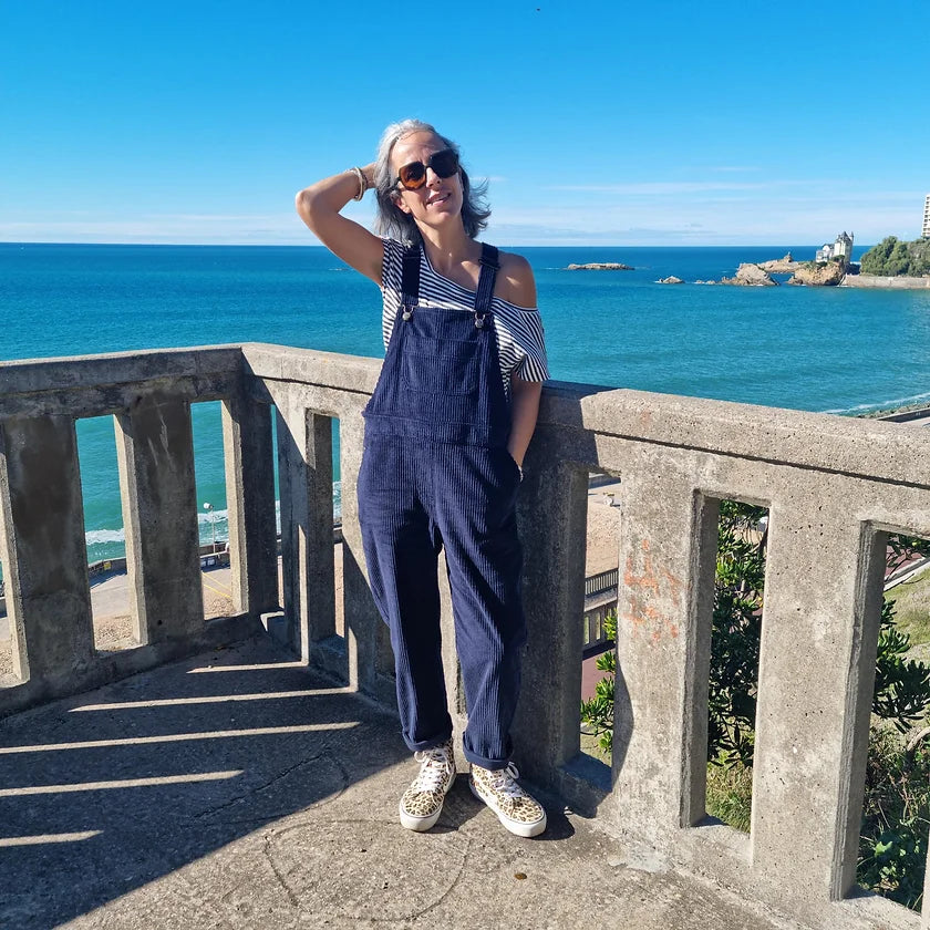 PDF Pattern - Huxley Dungarees | French Navy