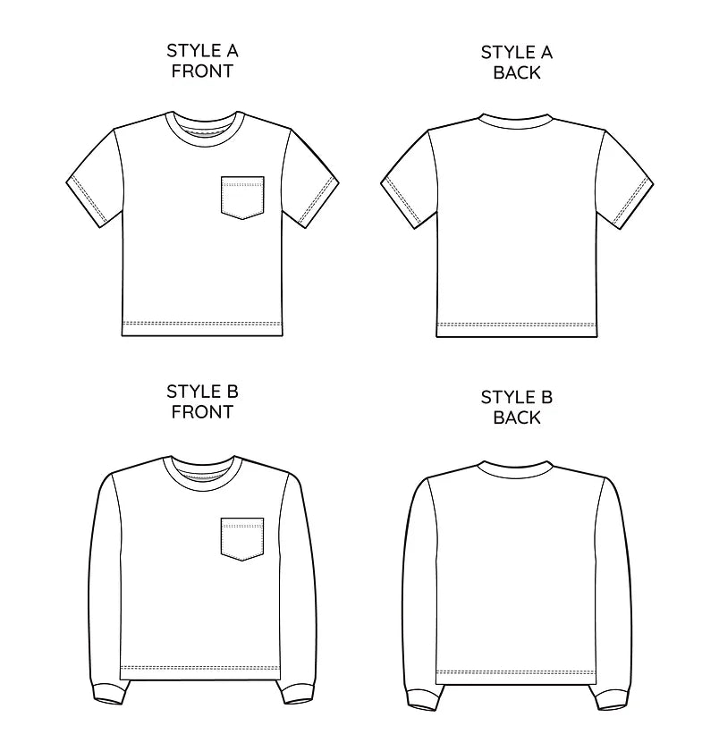 PDF Pattern - Stellan Tee 2.0 | French Navy