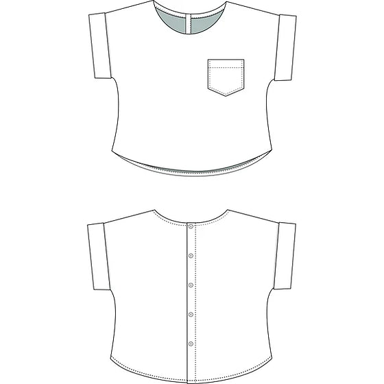 PDF Pattern - Bowery Top | French Navy