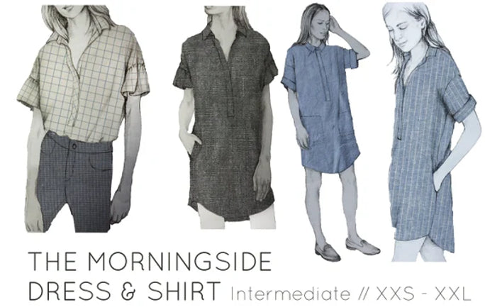 PDF Pattern - Morningside Dress and Skirt | French Navy