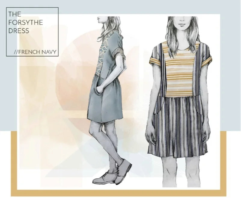 PDF Pattern - Forsythe Dress | French Navy
