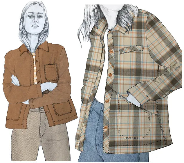 PDF Pattern - Portmanteau Shacket | French Navy