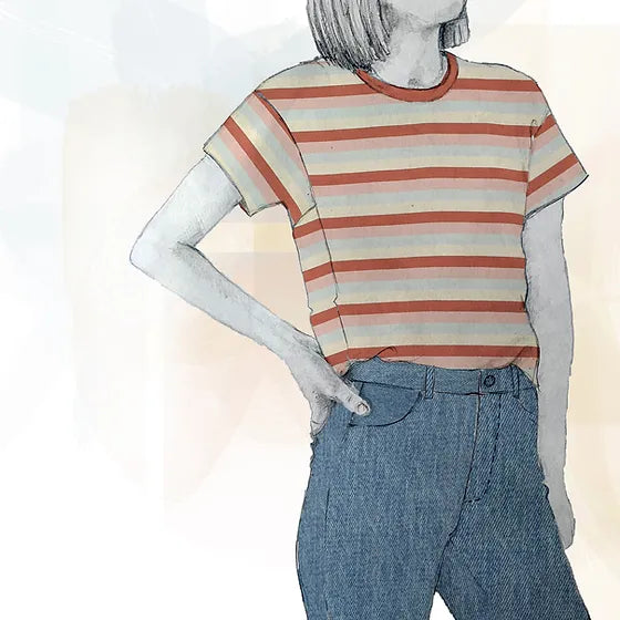 PDF Pattern - Tarifa Tee | French Navy