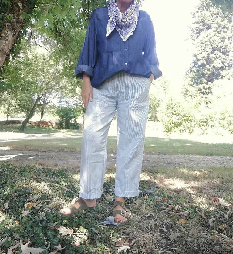 PDF Pattern - Langston Trousers | French Navy