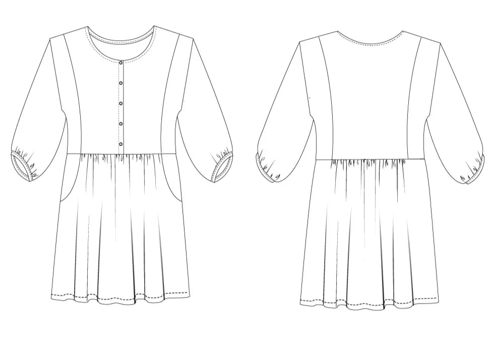 PDF Pattern - Forsythe Dress Expansion Pack | French Navy