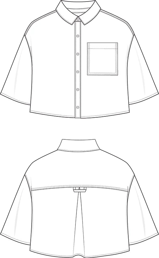 PDF Pattern - Seneca Shirt | French Navy