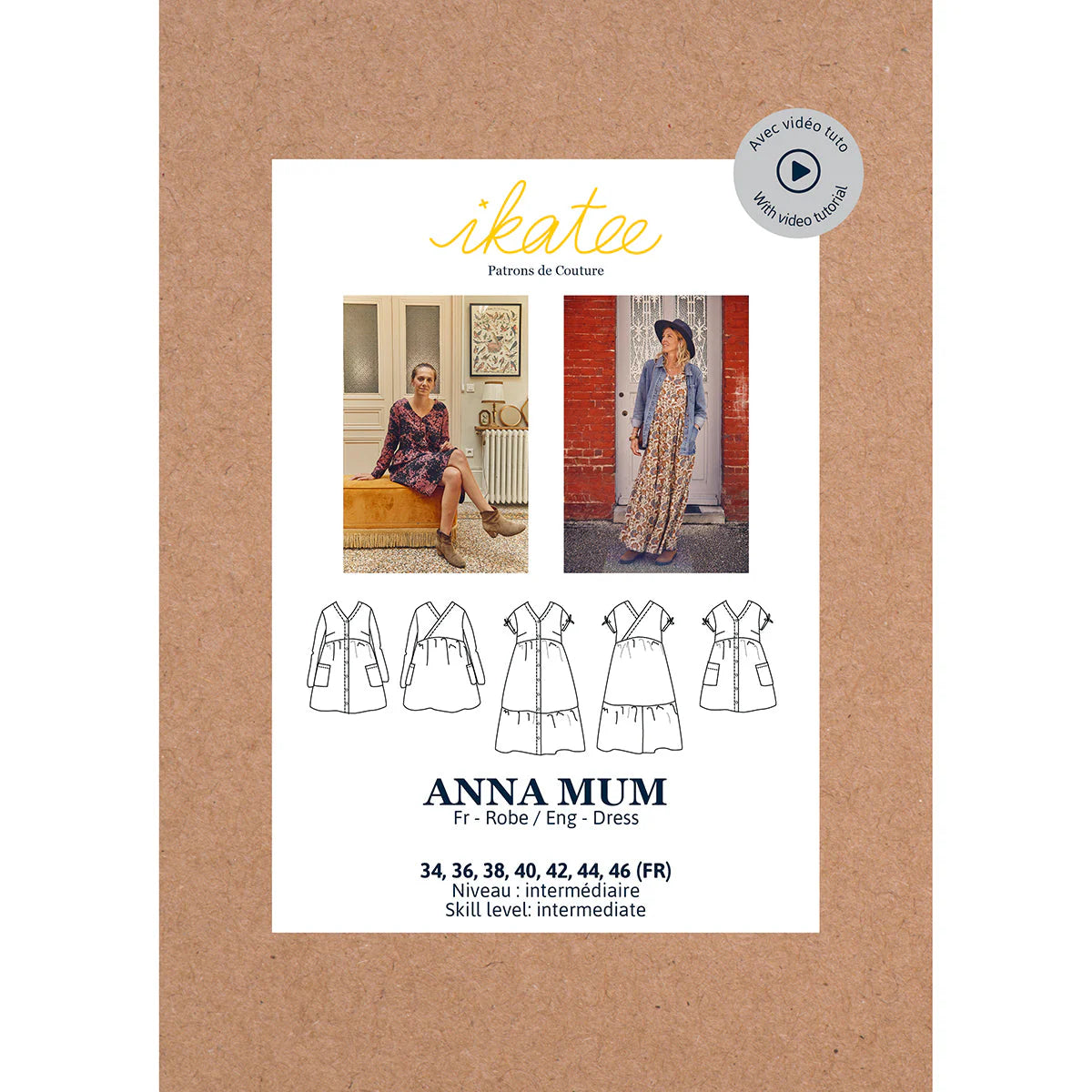 Anna Dress - Woman - Sewing Pattern | Ikatee