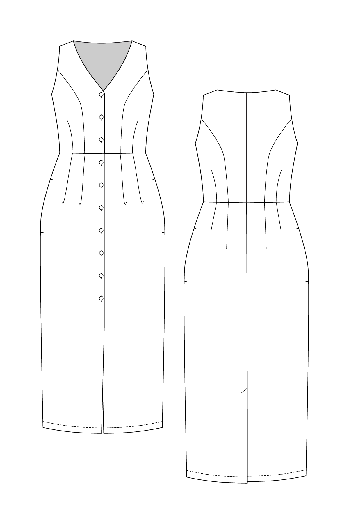 PDF Pattern - Asteri Dress and Vest | Named Clothing