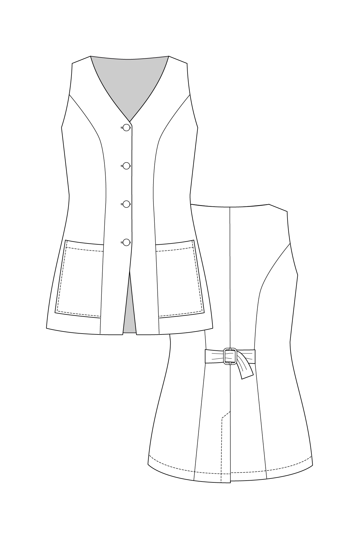 PDF Pattern - Asteri Dress and Vest | Named Clothing