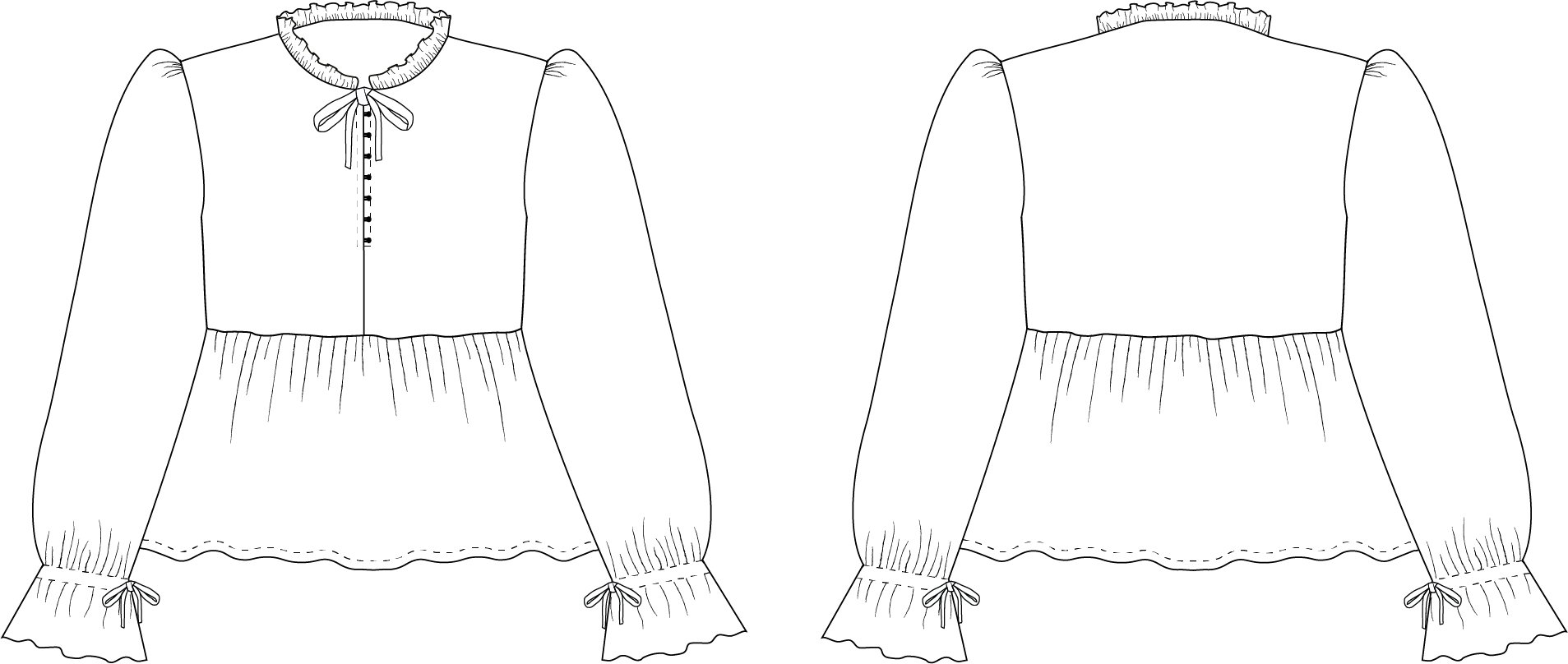 PDF Pattern - Alessia Blouse | Cha' Coud