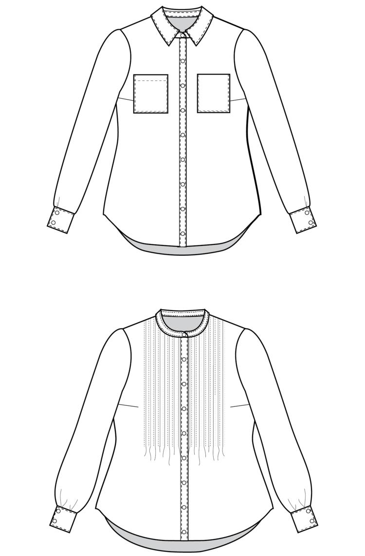 PDF Pattern - Byrdie Button-up | Pattern Scout