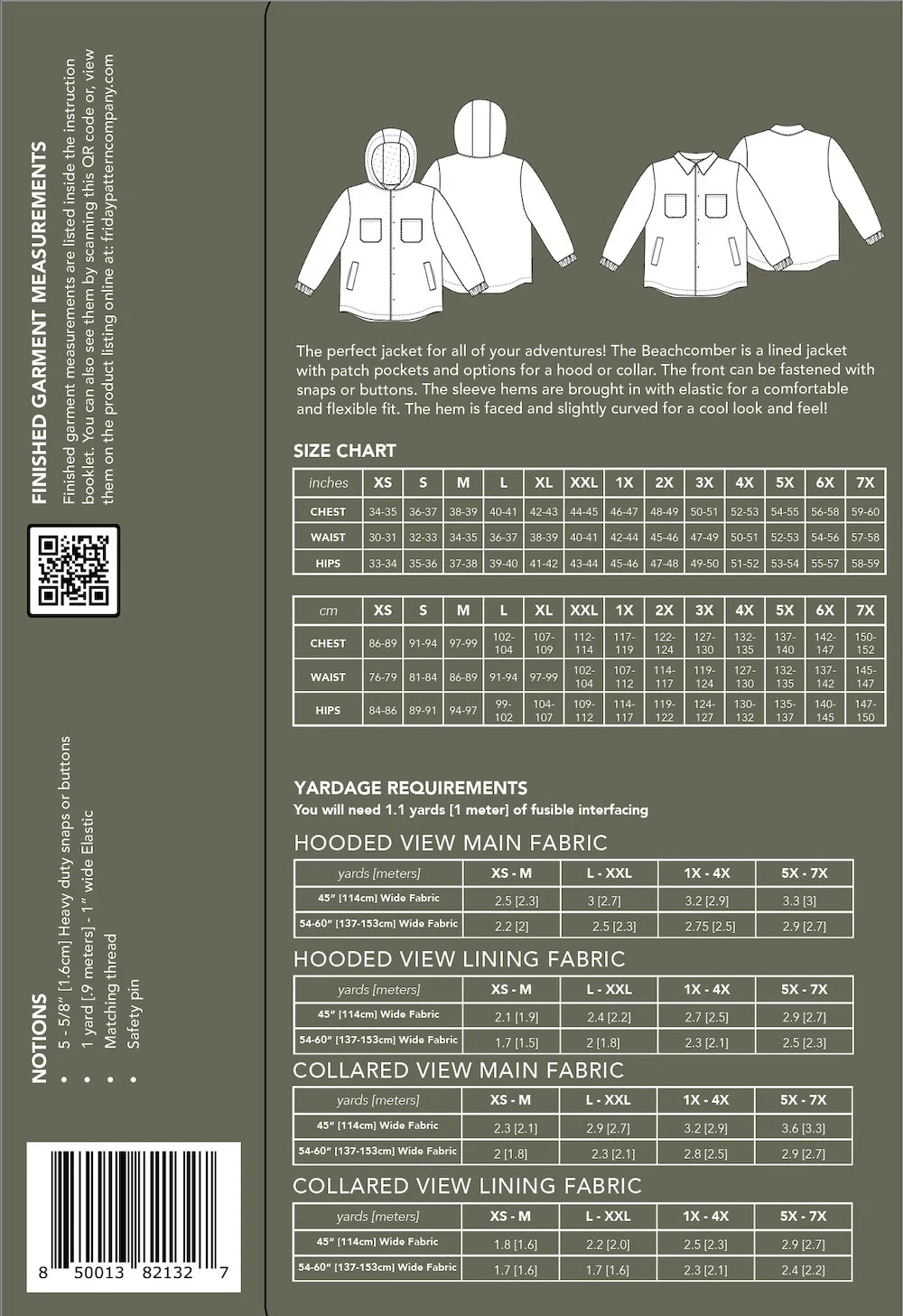 Beachcomber Jacket - Sewing Pattern | Friday Pattern Company