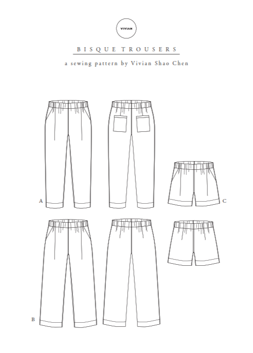 PDF Pattern - Bisque Trousers | Vivian Shao Chen