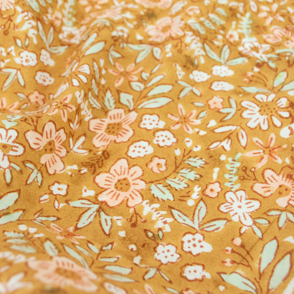 Block Print Cotton - Dusty Meadow