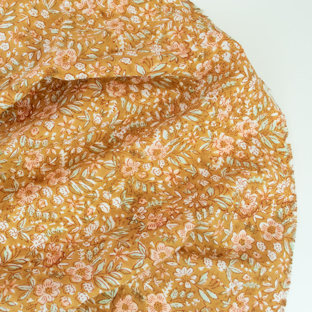 Block Print Cotton - Dusty Meadow