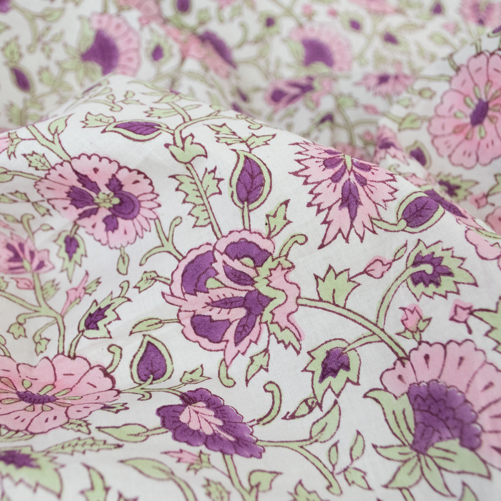 Block Print Cotton - Imperial Blooms