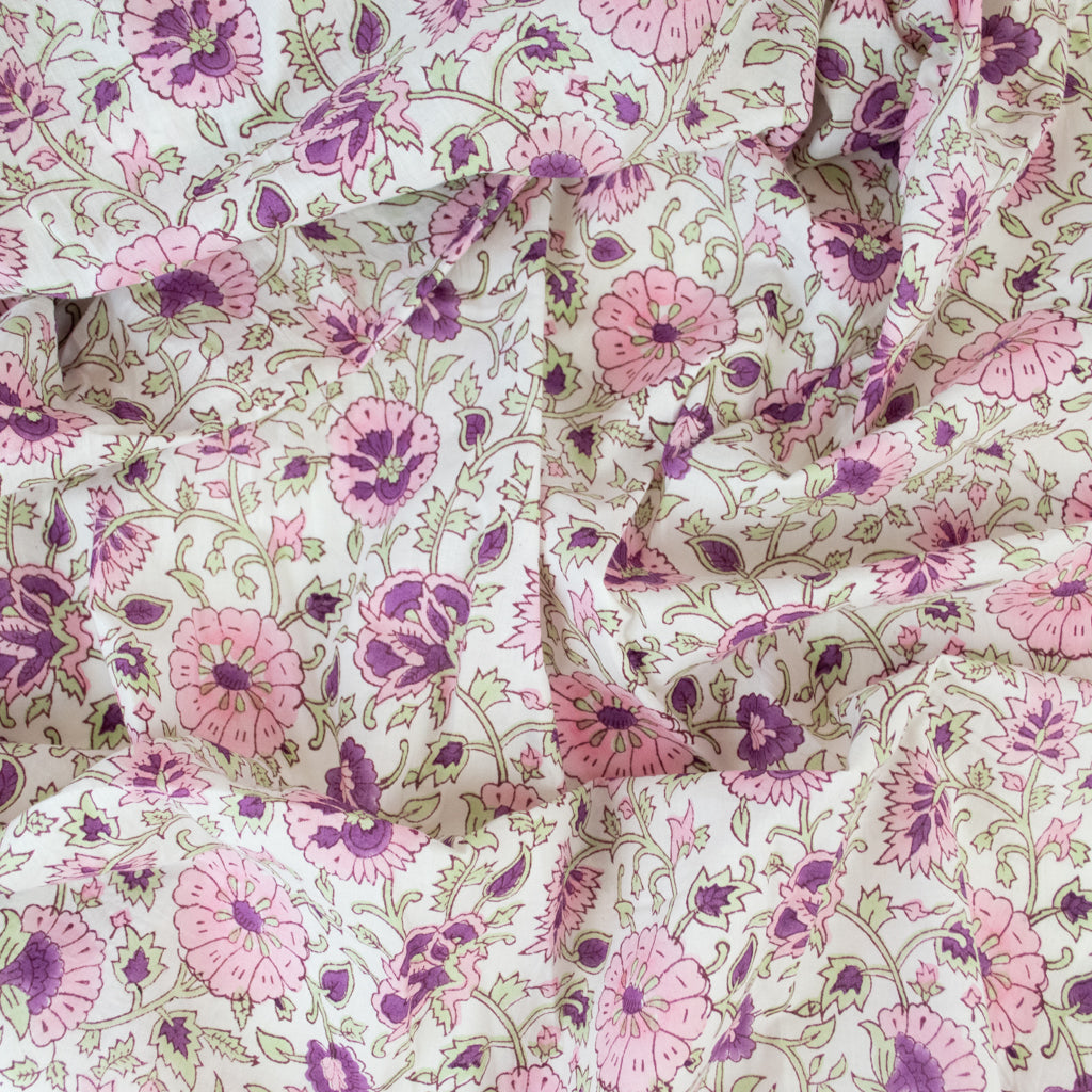 Block Print Cotton - Imperial Blooms