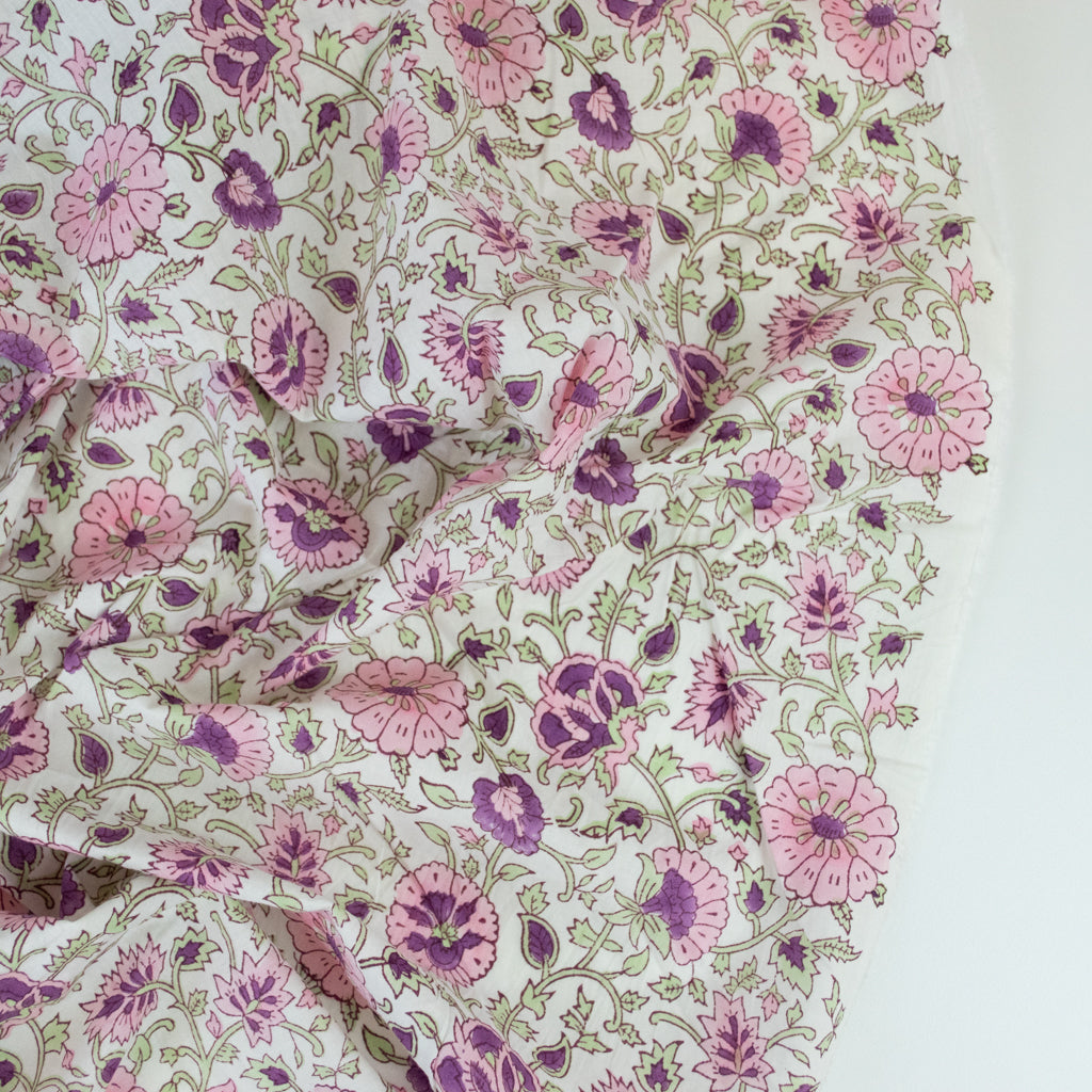 Block Print Cotton - Imperial Blooms