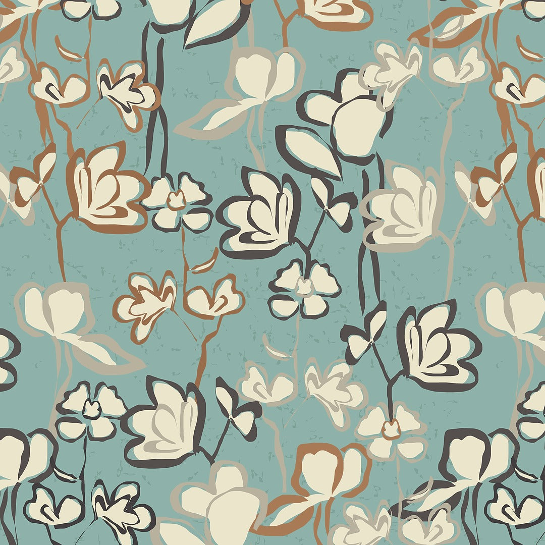 Light & Lush - Viscose Twill - Botanic Etchings