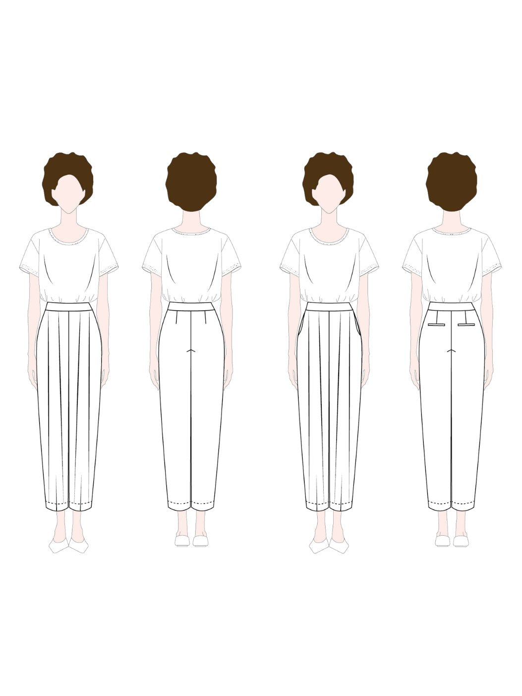 PDF Pattern - Paula trousers & shorts | Notches