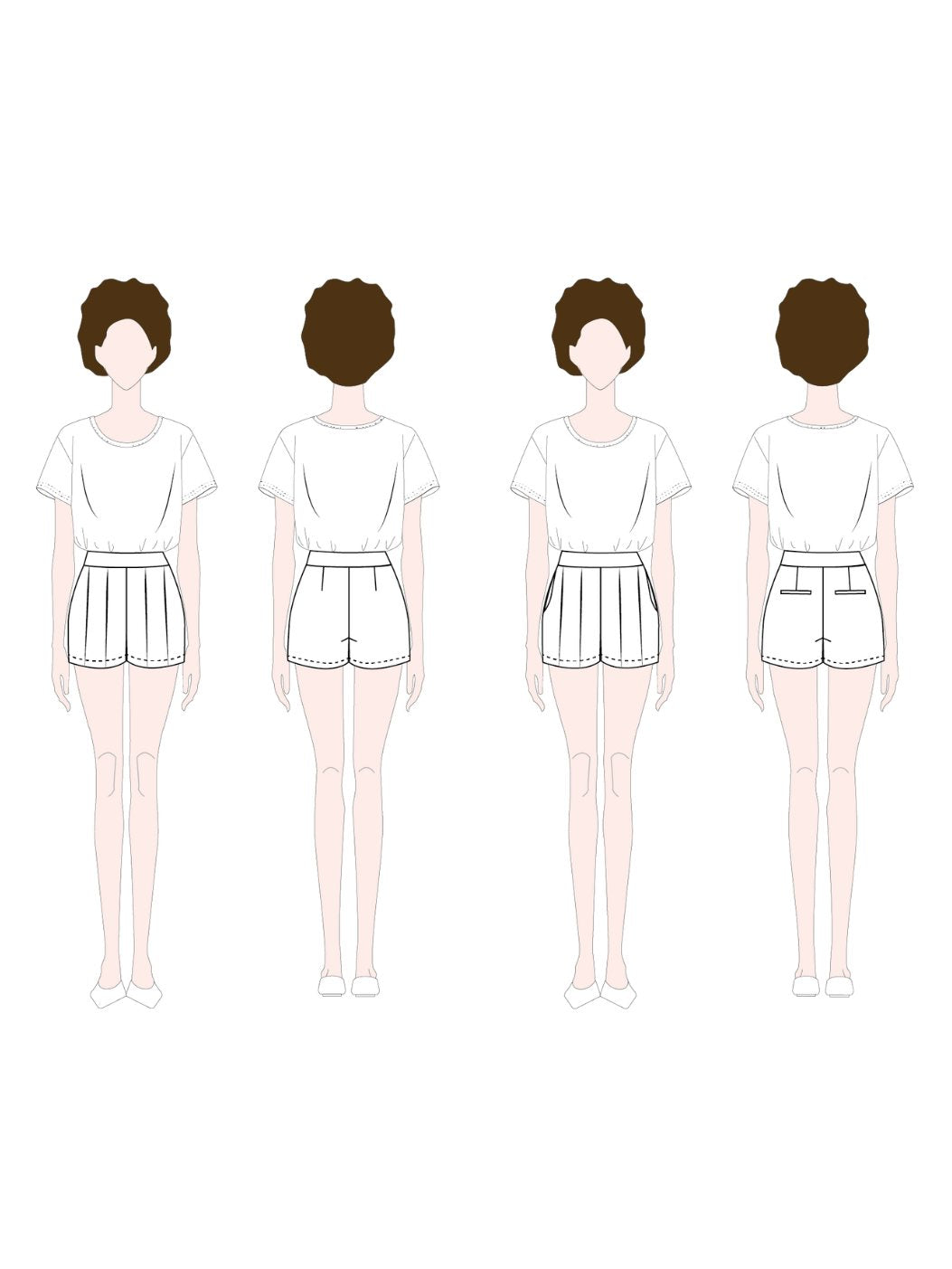 PDF Pattern - Paula trousers & shorts | Notches