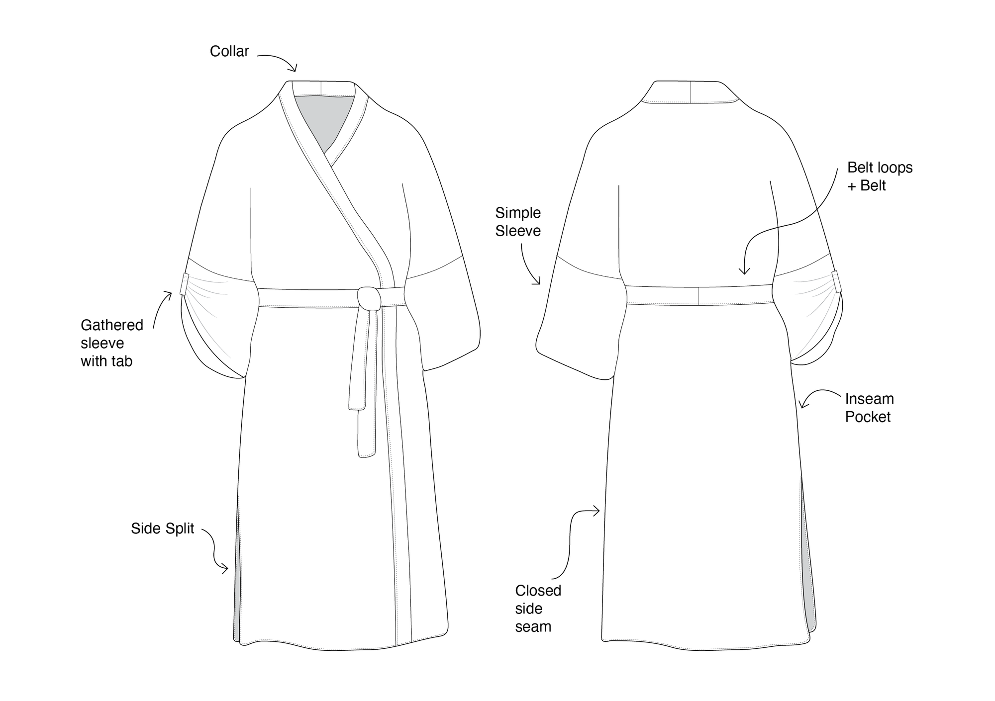 Pipit Duster - Sewing Pattern | Common Stitch