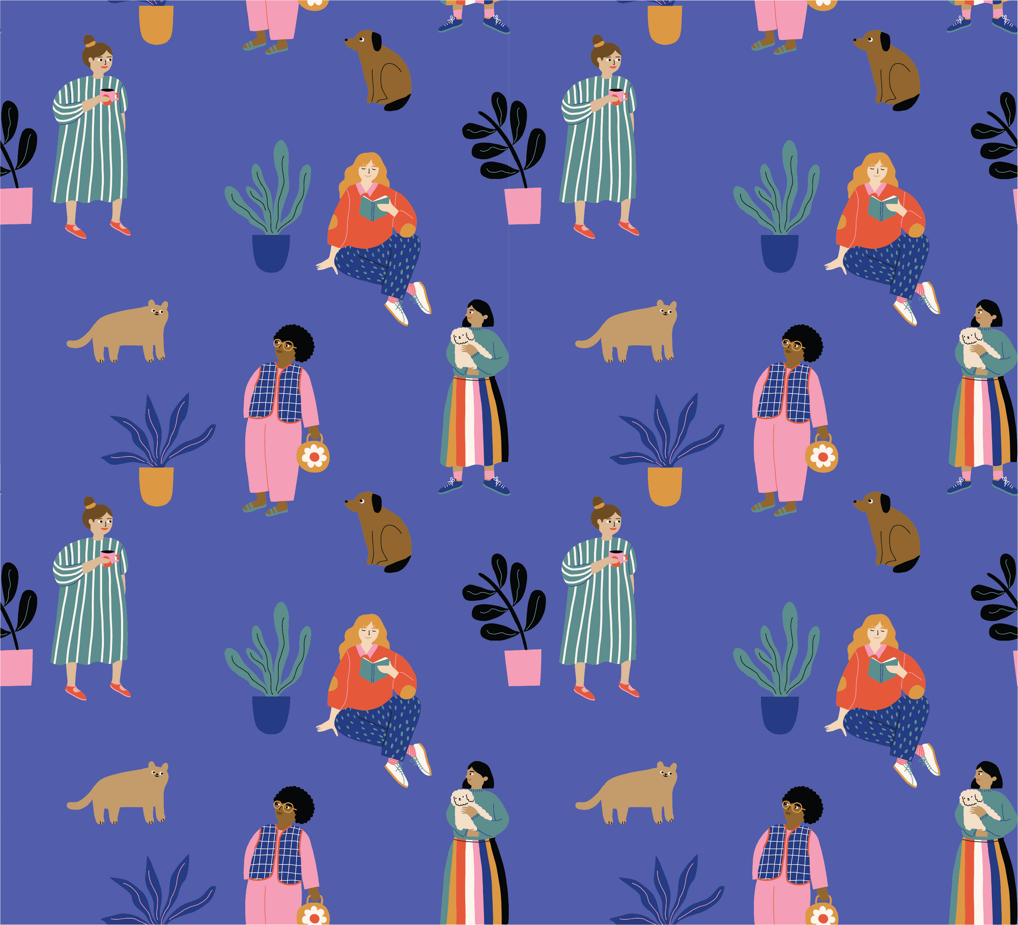 Jennifer Bouron - Cotton Jersey - Cat People