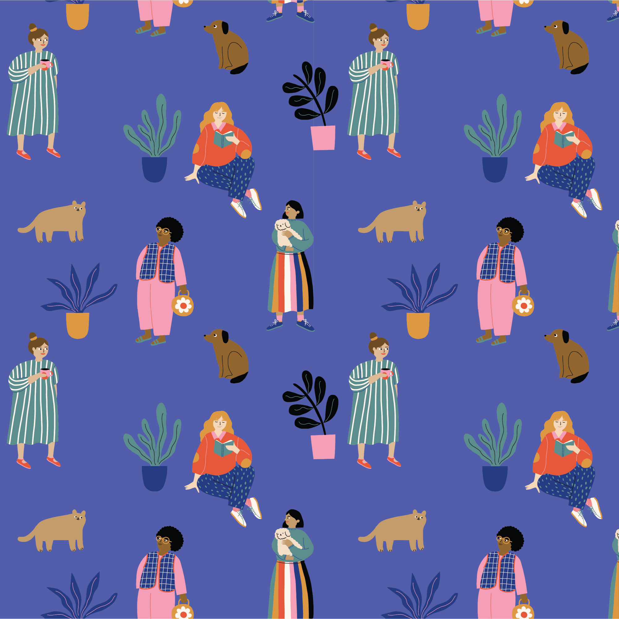 Jennifer Bouron - Cotton Viscose Twill - Cat People