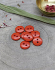 Atelier Brunette - Classic Shine Buttons - Tangerine - 10mm