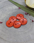 Atelier Brunette - Classic Shine Buttons - Tangerine - 10mm