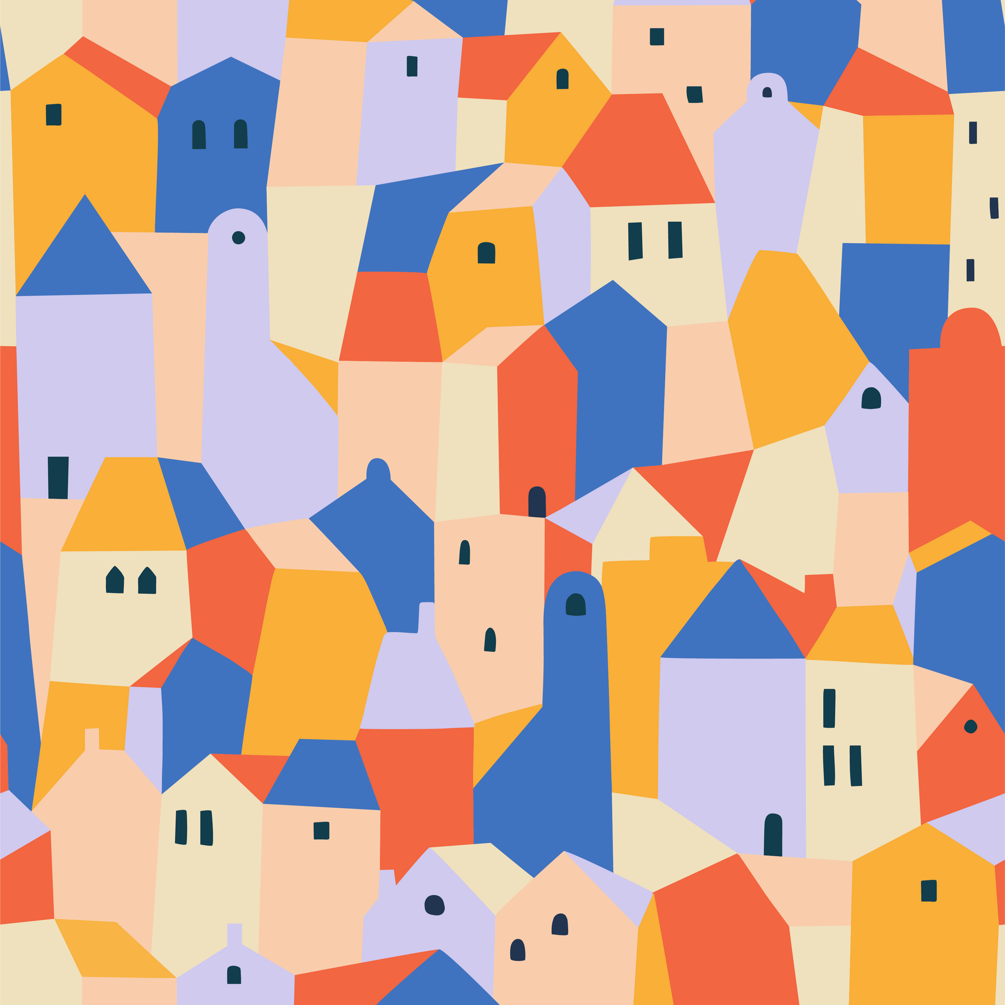 Myriam Van Neste - Rayon Lawn - Colourful City