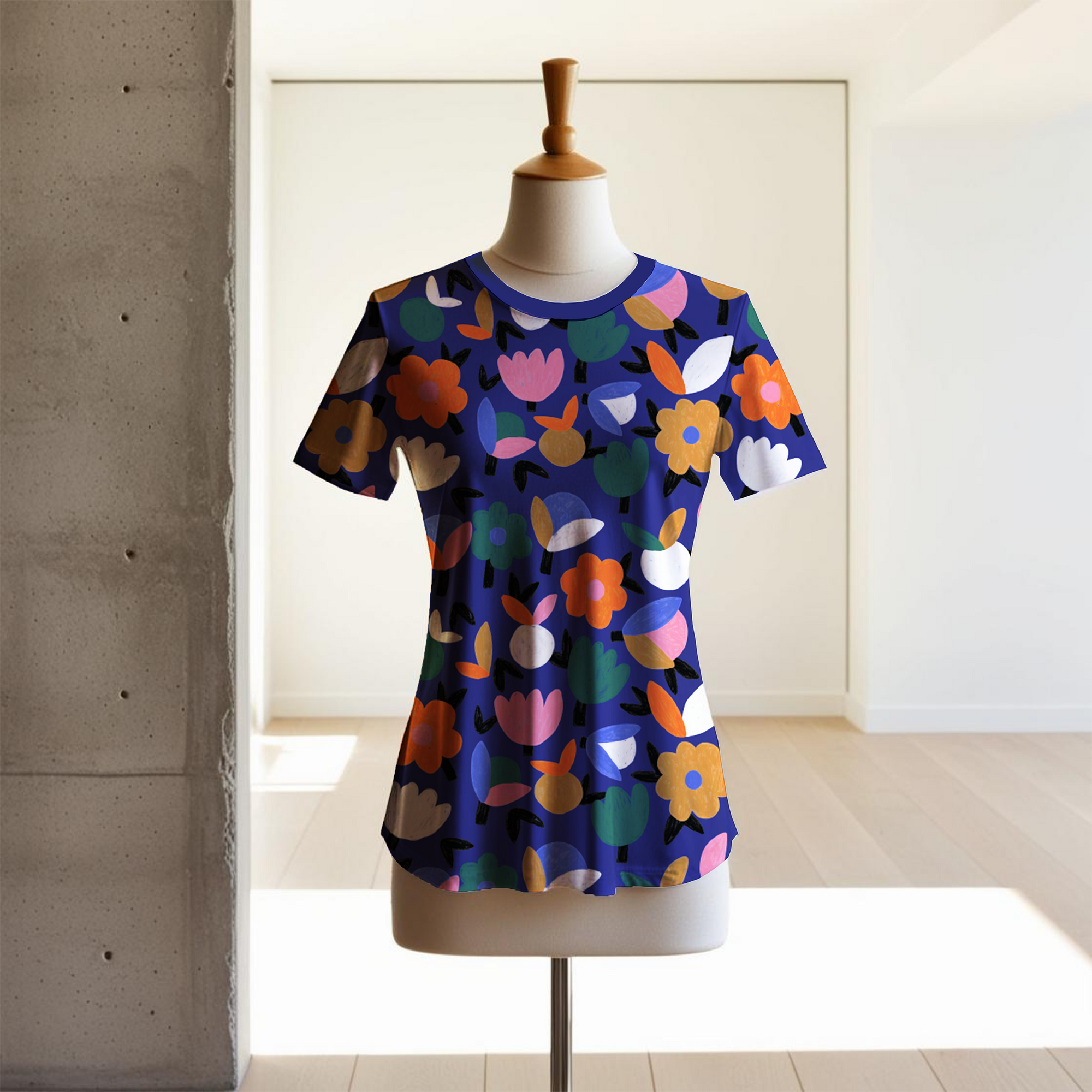Jennifer Bouron - Cotton Jersey - Chalk Flower
