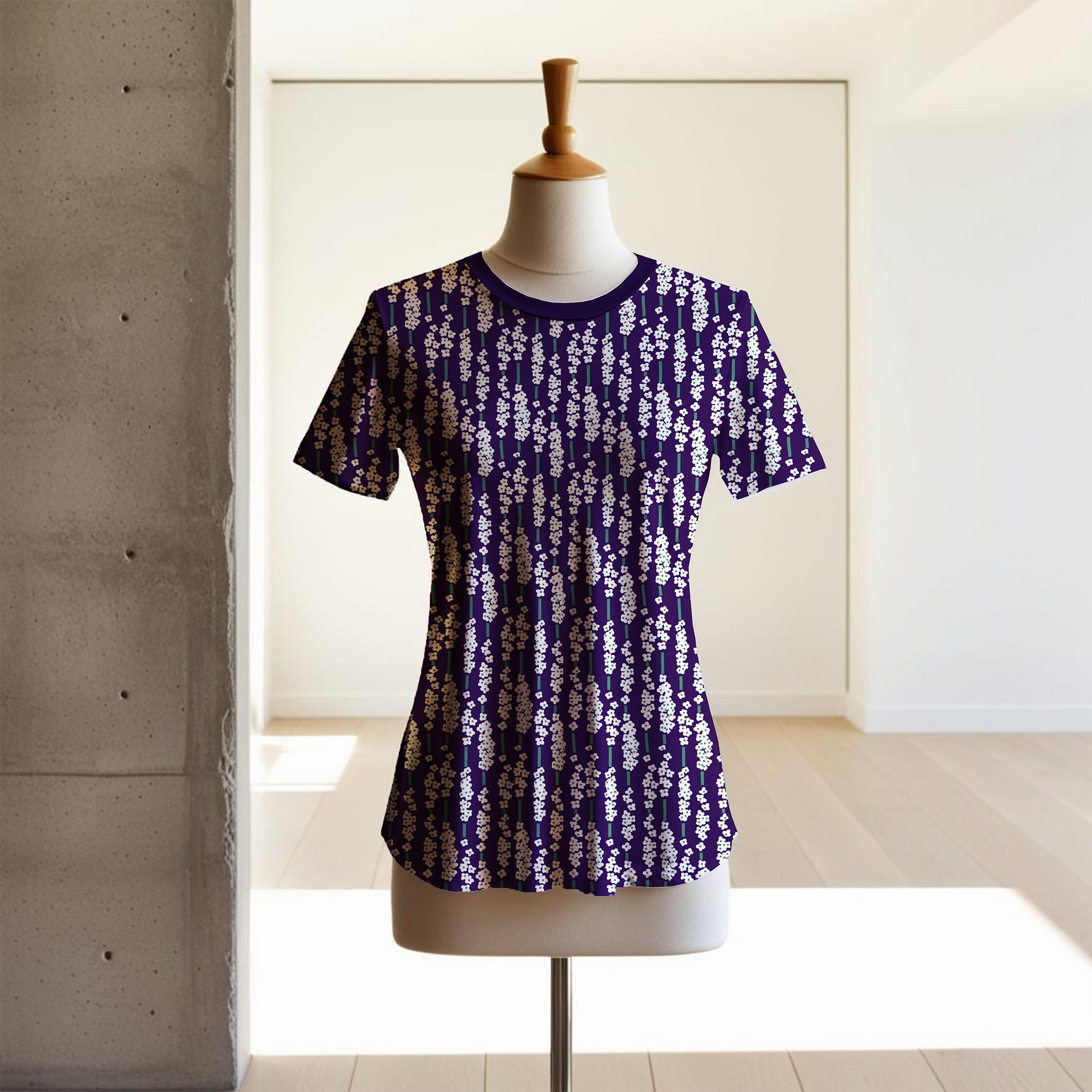 Jessica Nielsen - Cotton Jersey - Purple Blossoms