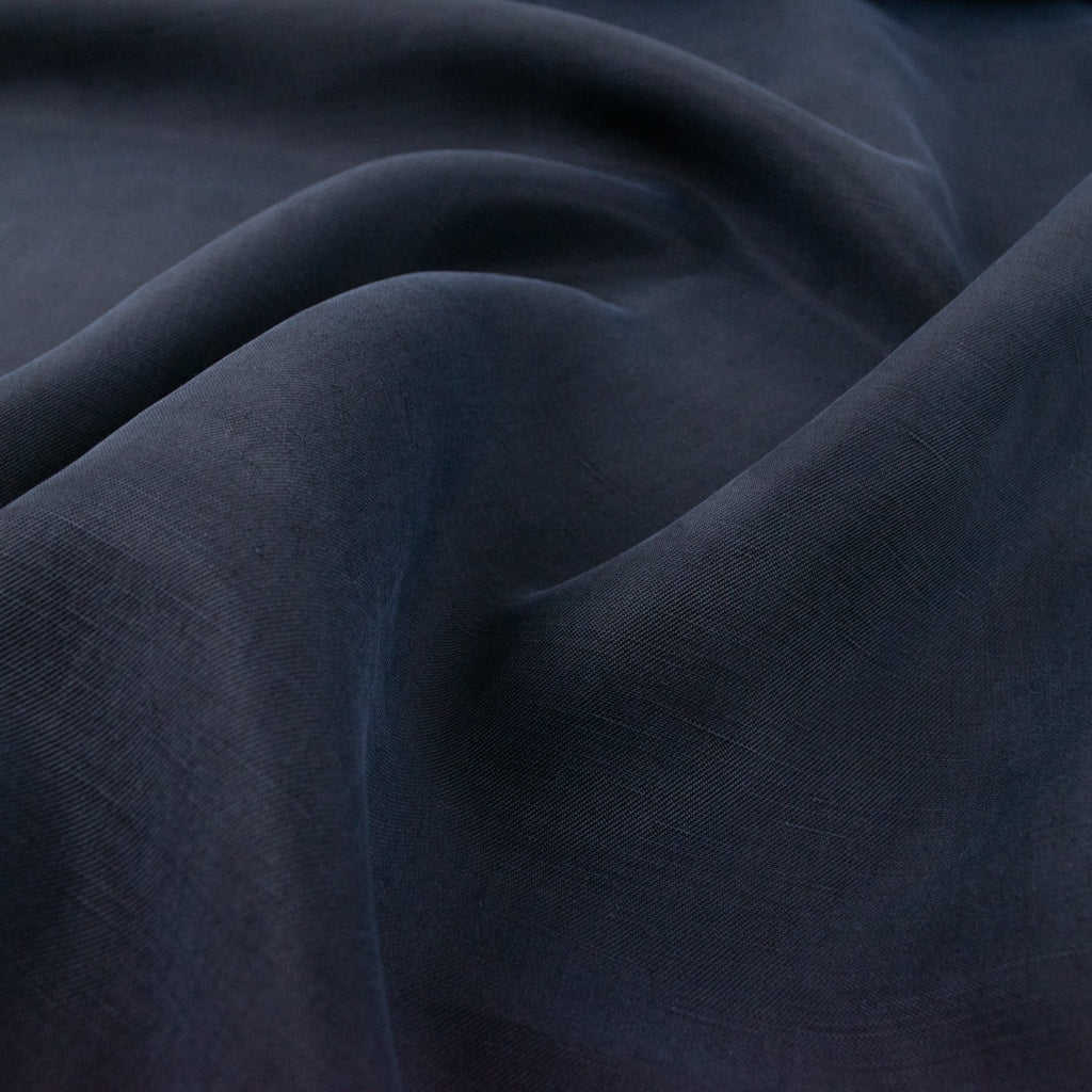 Cupro Linen Tencel - Ink Blue