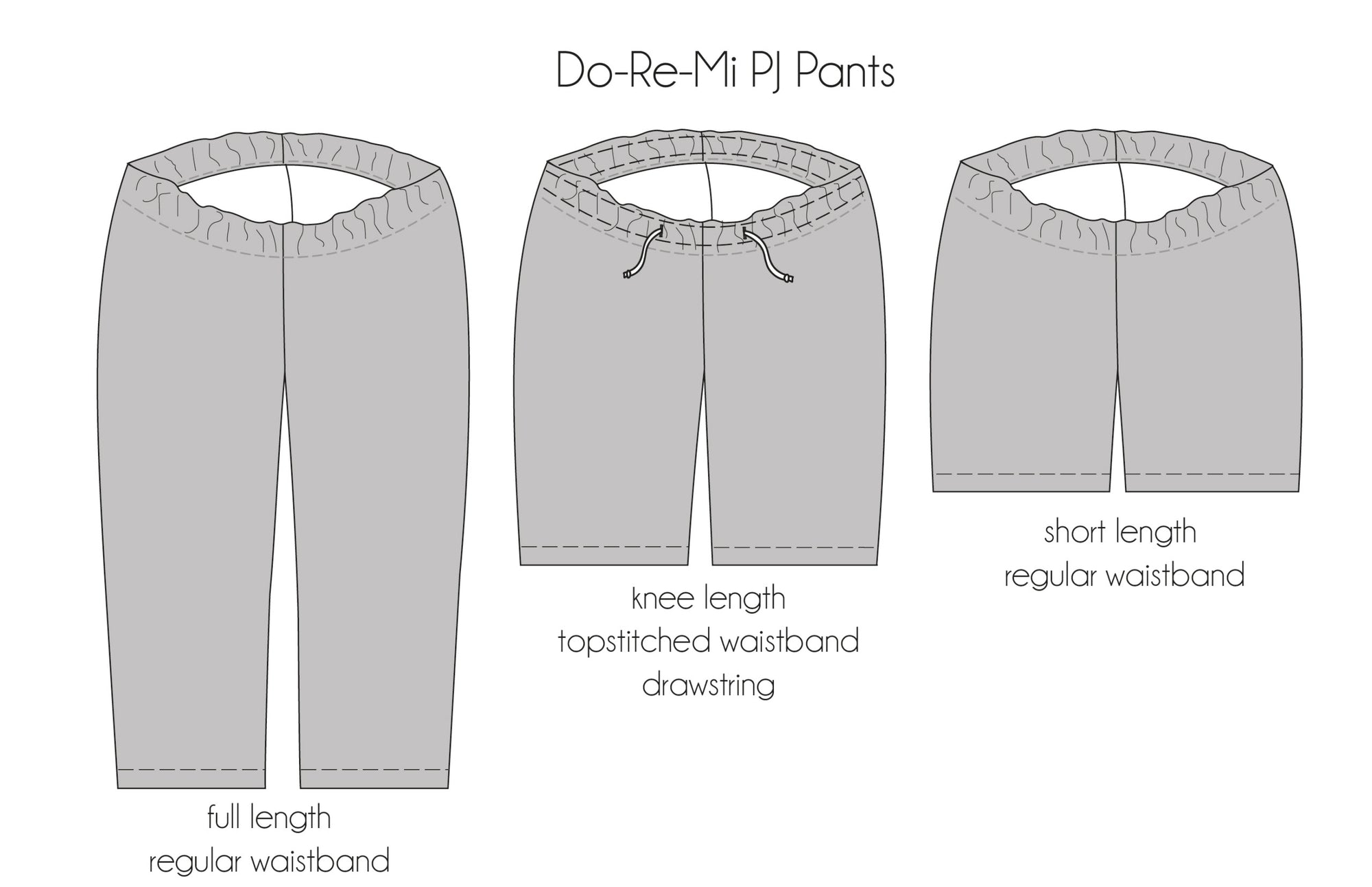PDF Pattern - Do-Re-Mi PJ Pants - Male/Straight Fit | Waves & Wild