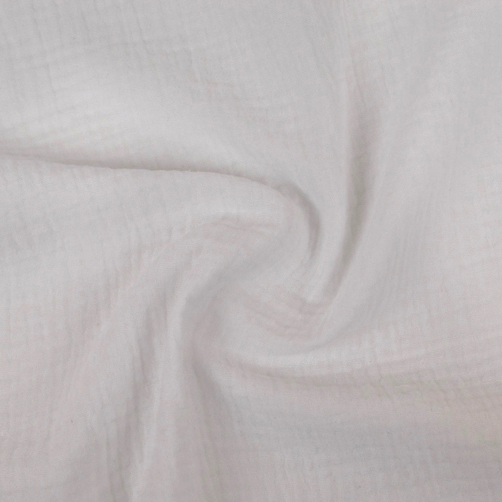 Organic Double Gauze Cotton - White - 65cm piece