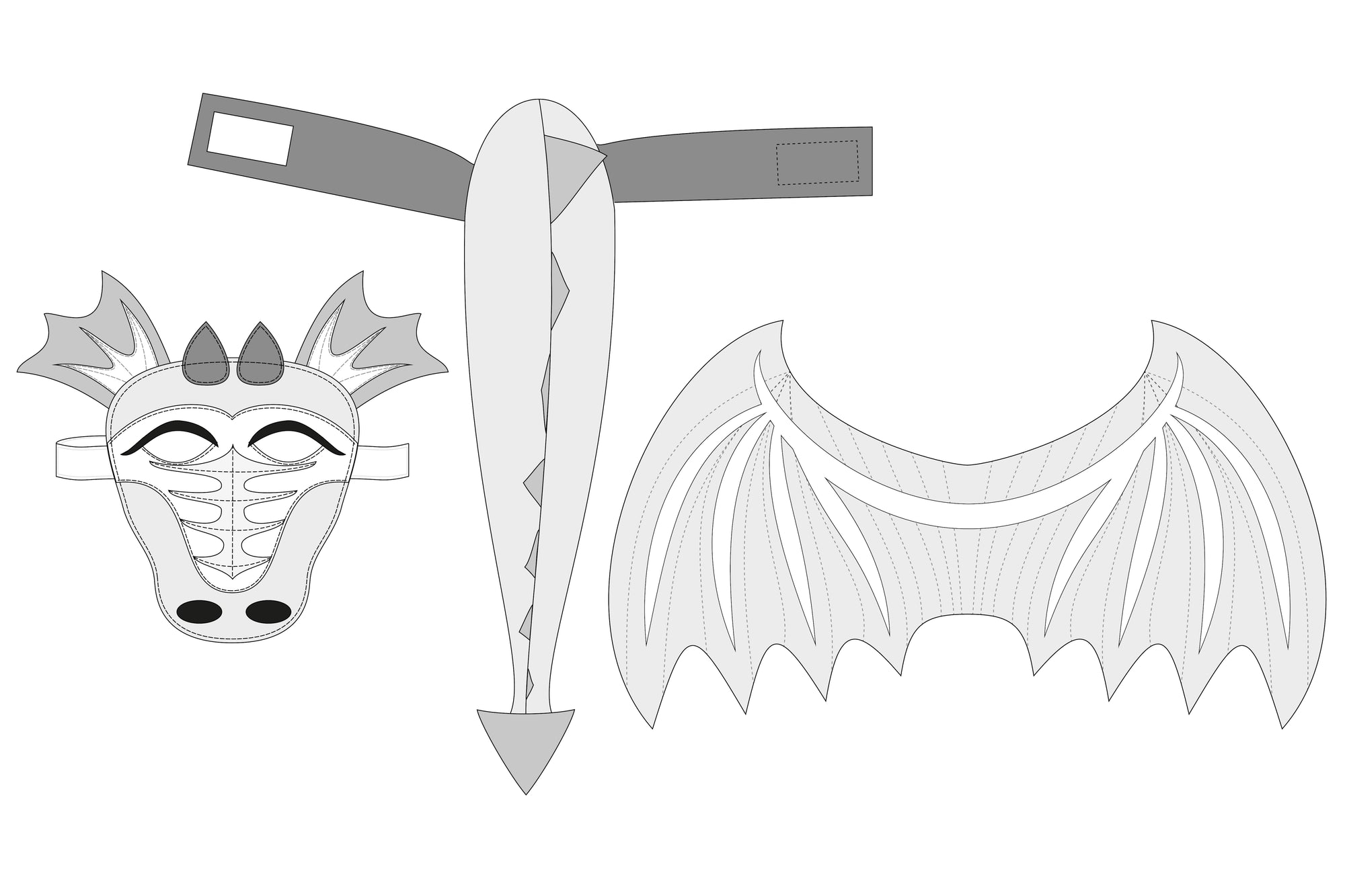 PDF Pattern - Dragon Dress Up | Waves & Wild