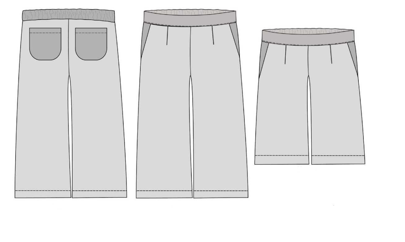 PDF Pattern - Waratah Wide Leg Pants - Teen | Waves & Wild