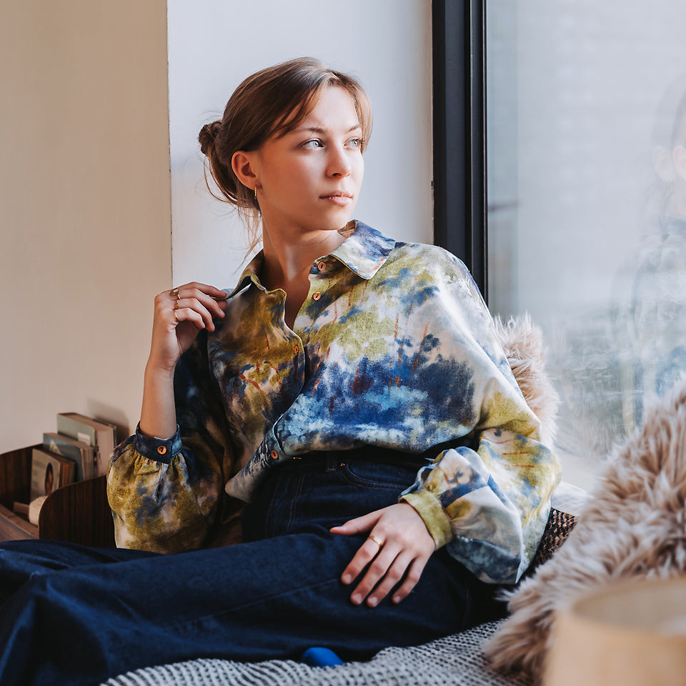 See You At Six - Dreamy Forest - Linen Viscose Blend