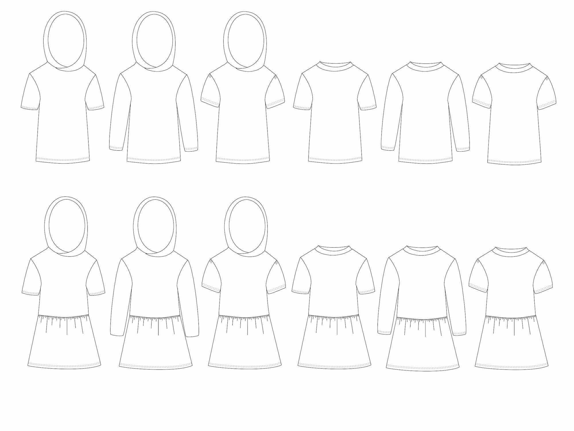 PDF Pattern - Eclipse T-Shirt and Dress | Waves & Wild