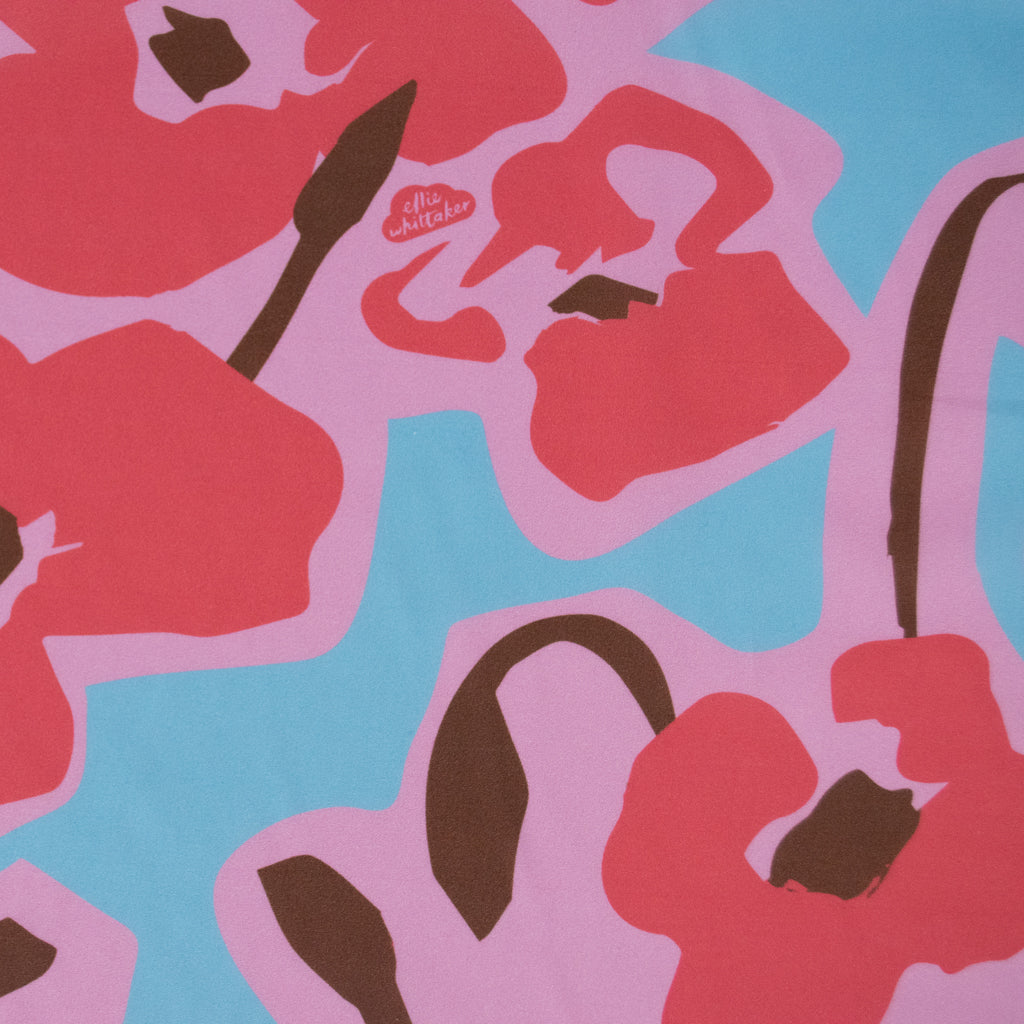 Ellie Whittaker - Organic Cotton Lawn - Pretty Poppies