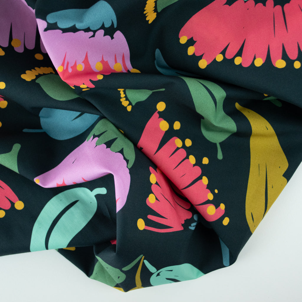 Ellie Whittaker - Organic Cotton Lawn - Blossom - Green